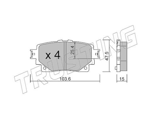 Комплект тормозных колодок, дисковый тормоз