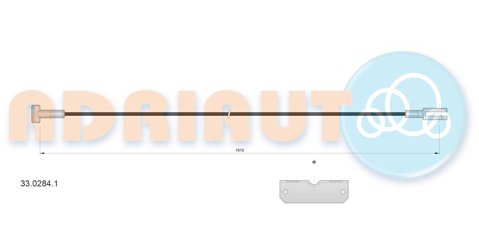 Cablu, frana de parcare ADRIAUTO 33.0284.1