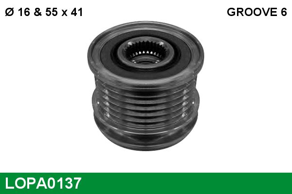 Alternator - sprzęgło jednokierunkowe LUCAS LOPA0137