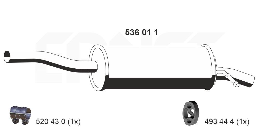 Zadní tlumič výfuku ERNST 536011