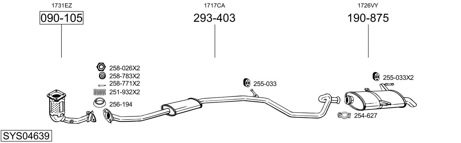 Układ wydechowy BOSAL SYS04639