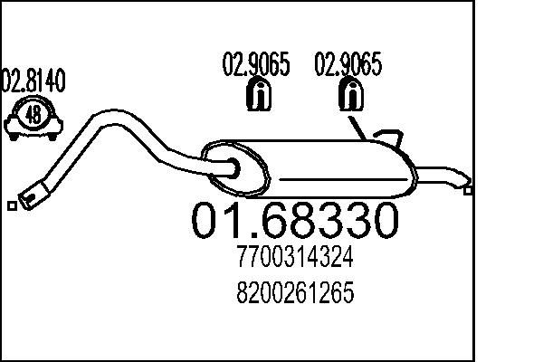 Tłumik końcowy MTS 01.68330