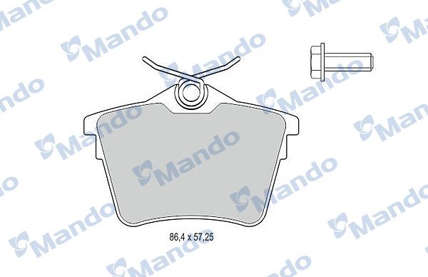 Zestaw klocków hamulcowych, hamulce tarczowe MANDO MBF015251