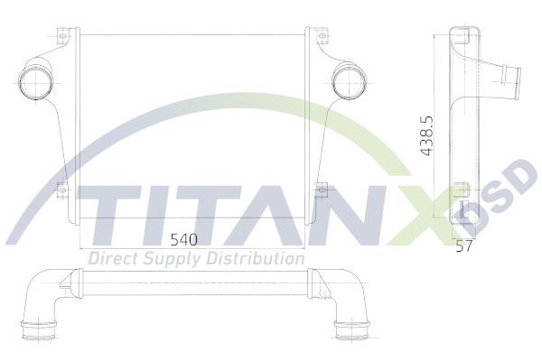 Intercooler, compresor TITANX IX159004