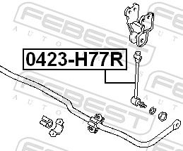 Levně Tyč/vzpěra, stabilizátor FEBEST 0423-H77R
