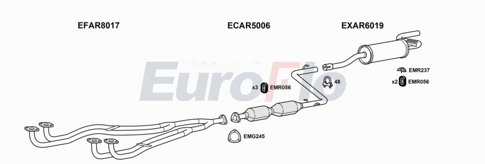 Układ wydechowy EUROFLO AR33151015B