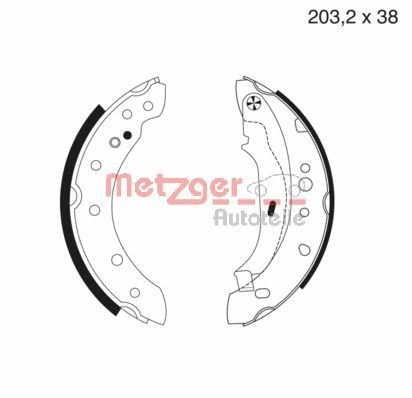 Zestaw szczęk hamulcowych METZGER AUTOTEILE MG984