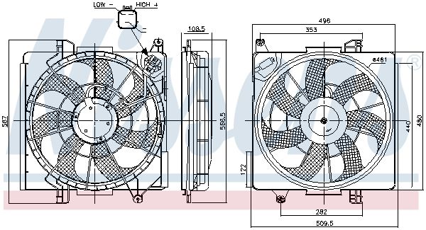 Ventilateur, refroidissement du moteur