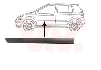 Levně Ozdobná / ochranná lišta, dveře VAN WEZEL 8252423