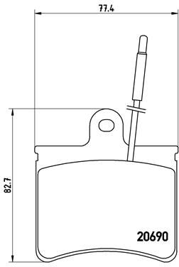 Zestaw klocków hamulcowych, hamulce tarczowe BREMBO P 61 022