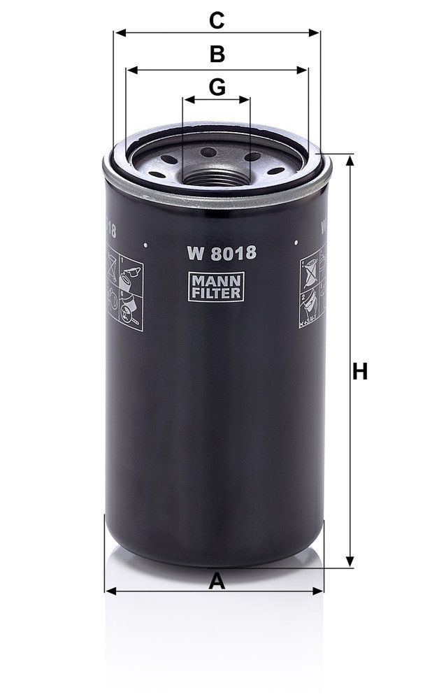 Levně Olejový filtr MANN-FILTER W 8018