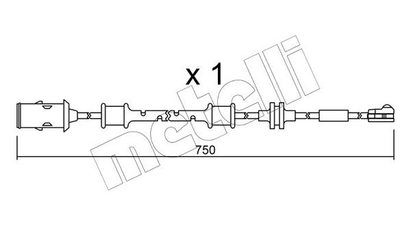 Styk ostrzegawczy, zużycie okładzin hamulcowych METELLI SU.319