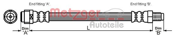 Furtun frana METZGER 4114083