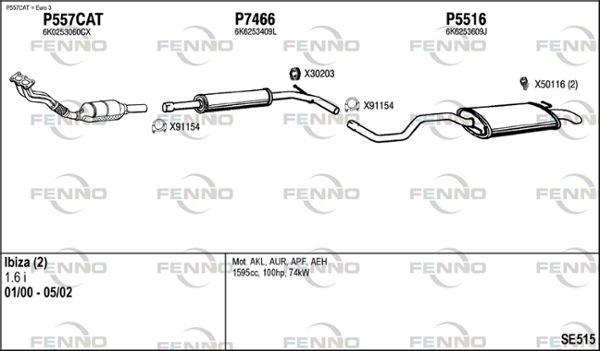 Układ wydechowy FENNO SE515