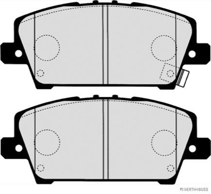 Levně Sada brzdových destiček, kotoučová brzda HERTH+BUSS JAKOPARTS J3604069