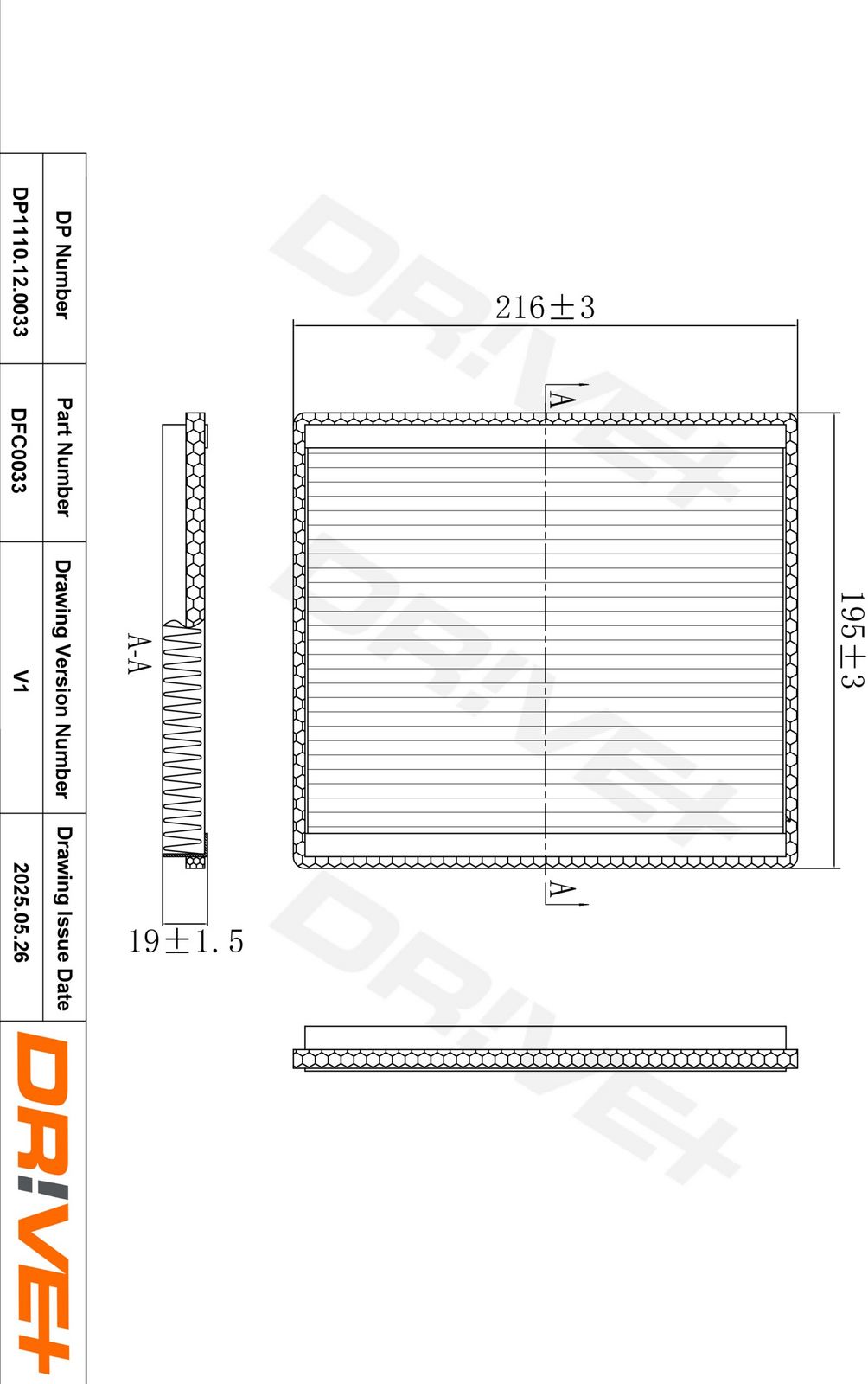 Filtru, aer habitaclu Dr!ve+ DP1110.12.0033