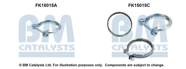zestaw montażowy, filtr sadzy / filtr cząstek stałych BM CATALYSTS FK15015