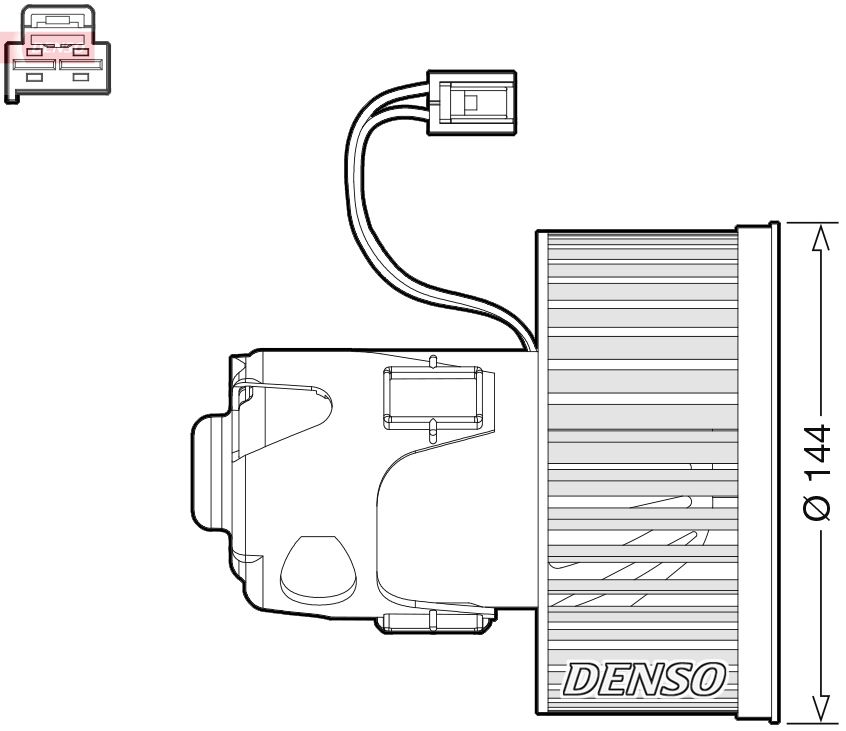 Vnútorný ventilátor DENSO DEA05008