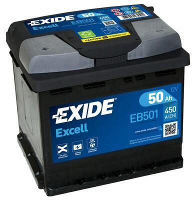 Autobaterie Exide Excell 12V, 50Ah, 450A, EB501