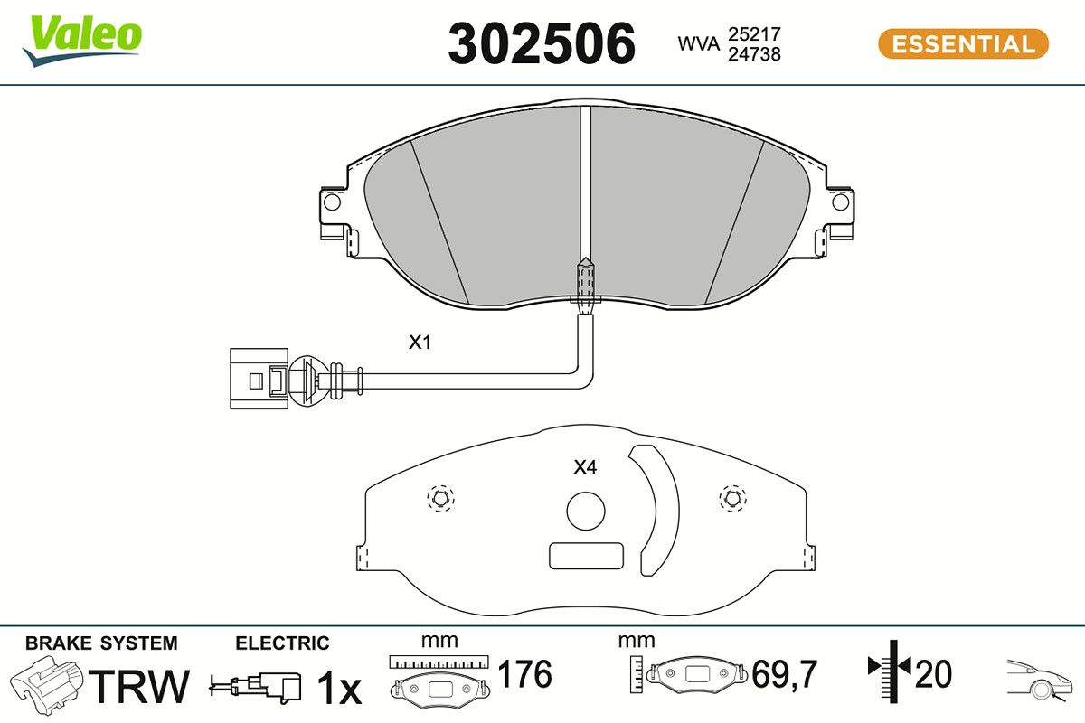 Комплект тормозных колодок, дисковый тормоз