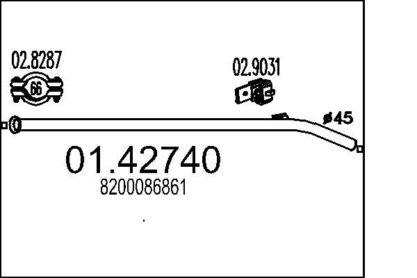 Rura wydechowa MTS 01.42740