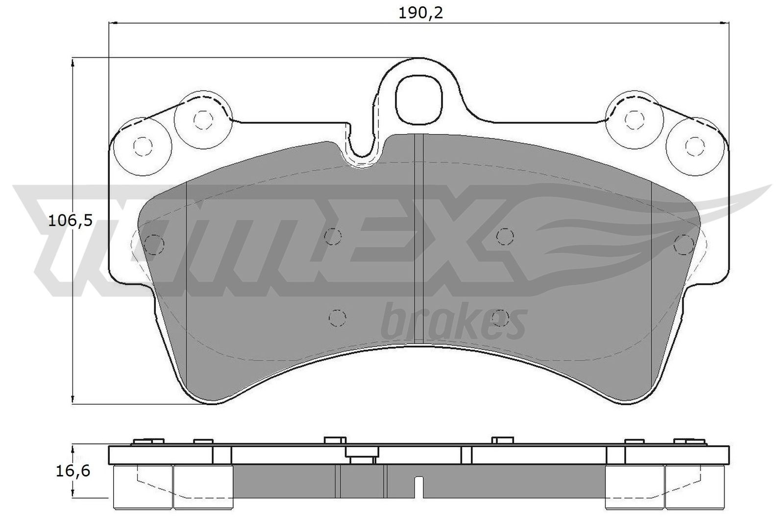 Sada brzdových destiček, kotoučová brzda TOMEX Brakes 14-31