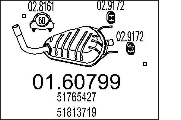 Zadní tlumič výfuku MTS 01.60799