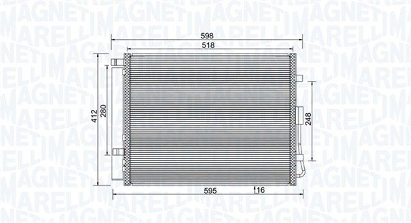Condensator, climatizare MAGNETI MARELLI 350203984000