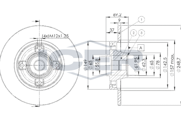 Tarcza hamulcowa ICER 78BD4745-1