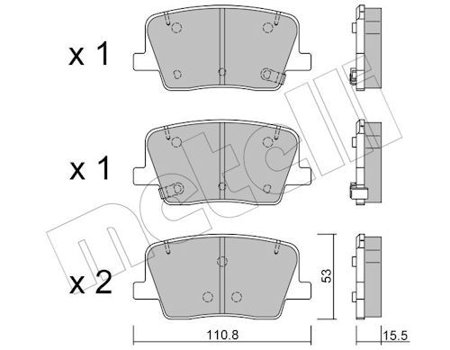 set placute frana,frana disc METELLI 22-1232-0