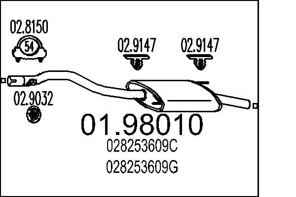 Toba esapament finala MTS 01.98010