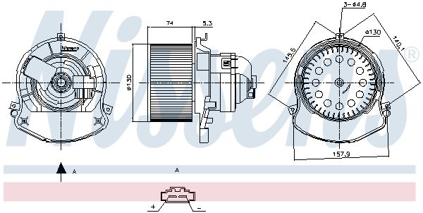 Ventilator, habitaclu NISSENS 871026
