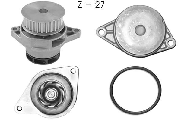 Pompe à eau, refroidissement du moteur