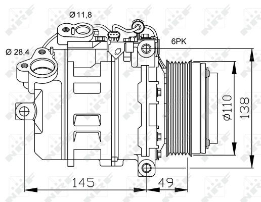 Kompresor, klimatizace NRF 32533