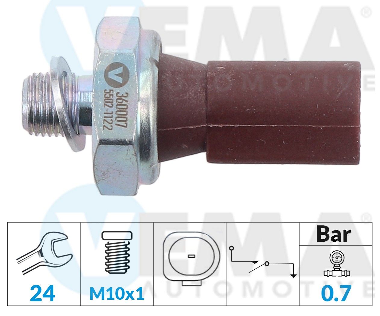 Włącznik ciśnieniowy oleju VEMA 360007