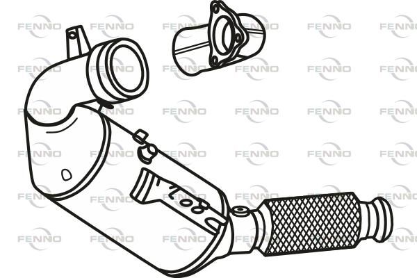 Filtr sadzy / filtr cząstek stałych, układ wydechowy FENNO P8844DPF