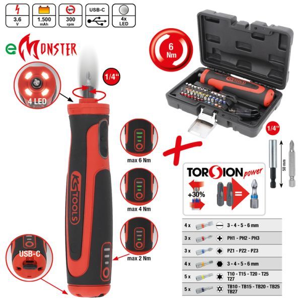 Mașină de găurit (acumulator) KS TOOLS 515.6550