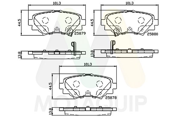 set placute frana,frana disc MOTAQUIP LVXL1796