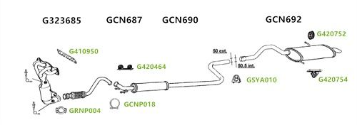Układ wydechowy GT EXHAUSTS GT202610