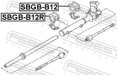 Levně Uložení, řídicí mechanismus FEBEST SBGB-B12R