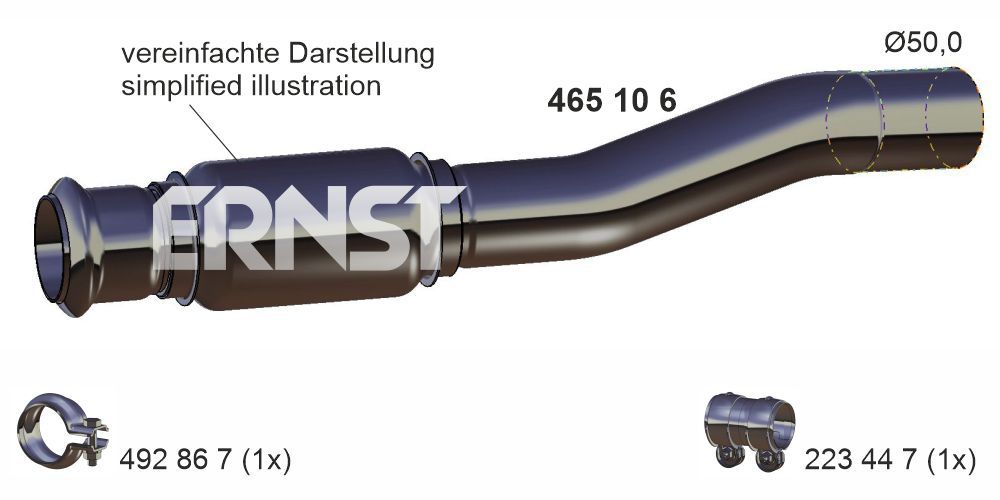 Rura wydechowa ERNST 465106