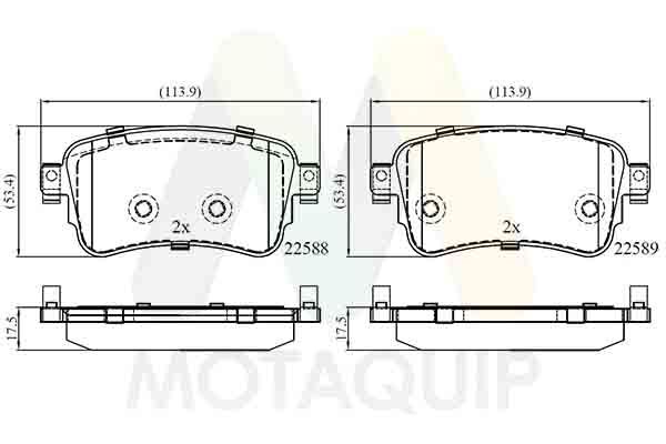 set placute frana,frana disc MOTAQUIP LVXL1903