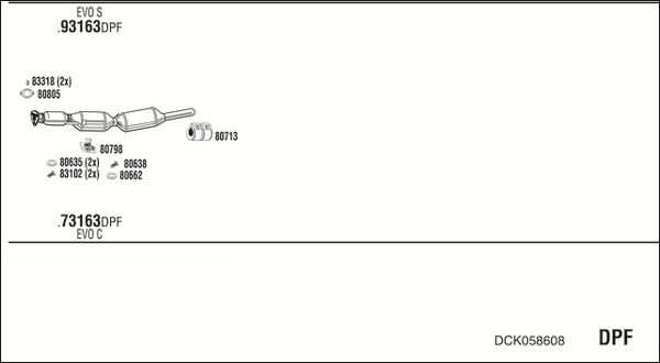 Układ wydechowy WALKER DCK058608