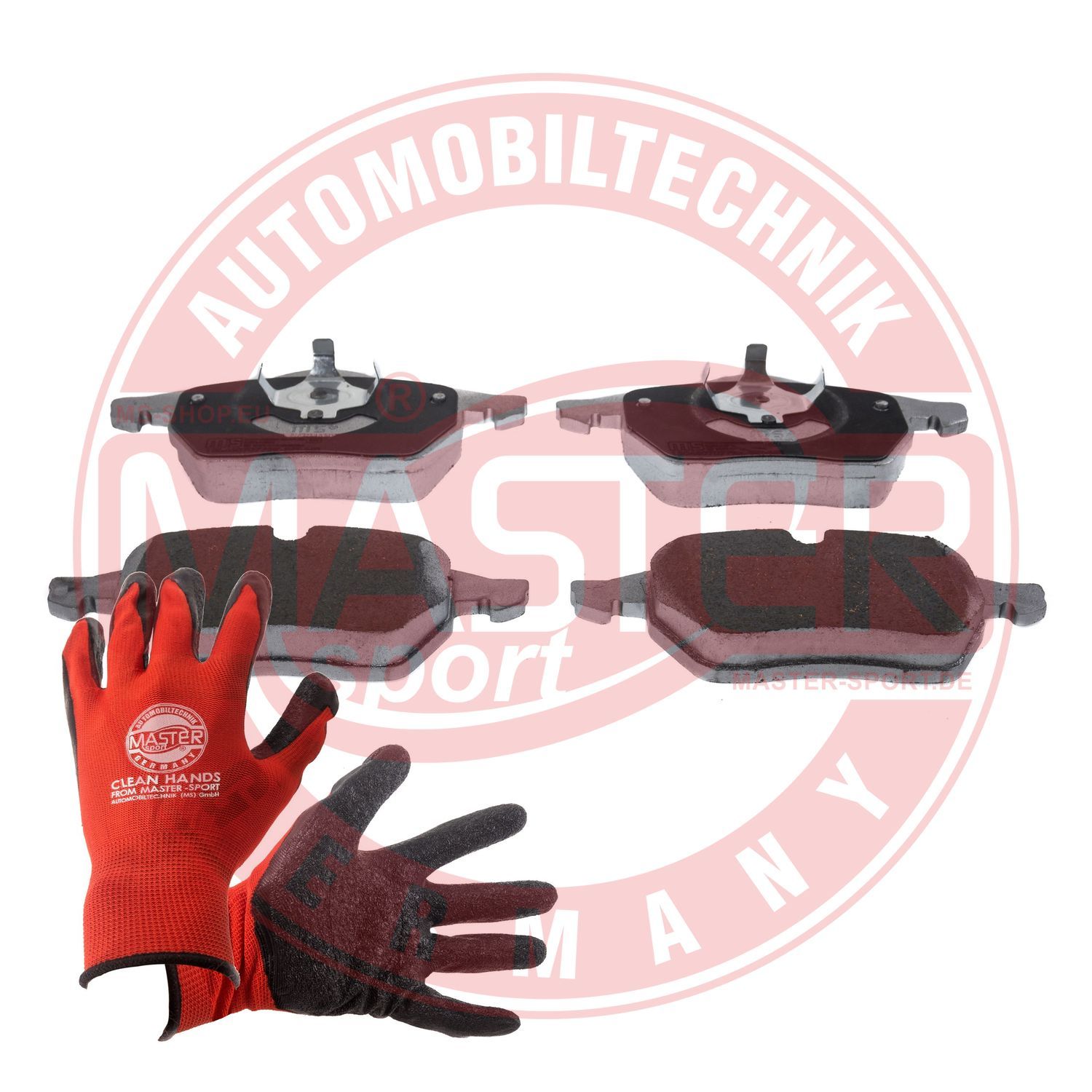 Zestaw klocków hamulcowych, hamulce tarczowe MASTER-SPORT GERMANY 13046070772K-SET-MSP