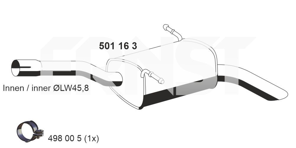 Tłumik końcowy ERNST 501163