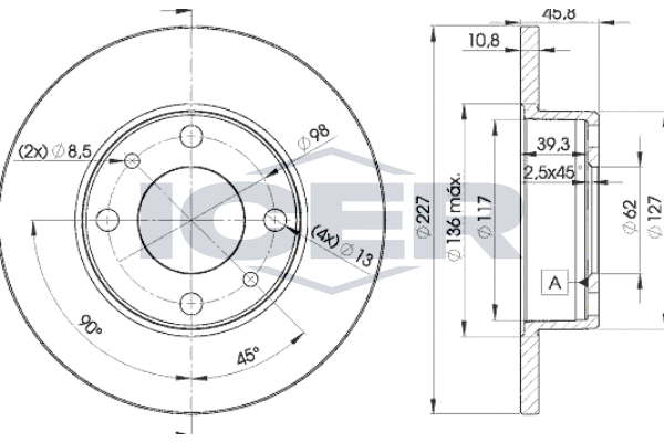 Tarcza hamulcowa ICER 78BD5812-2