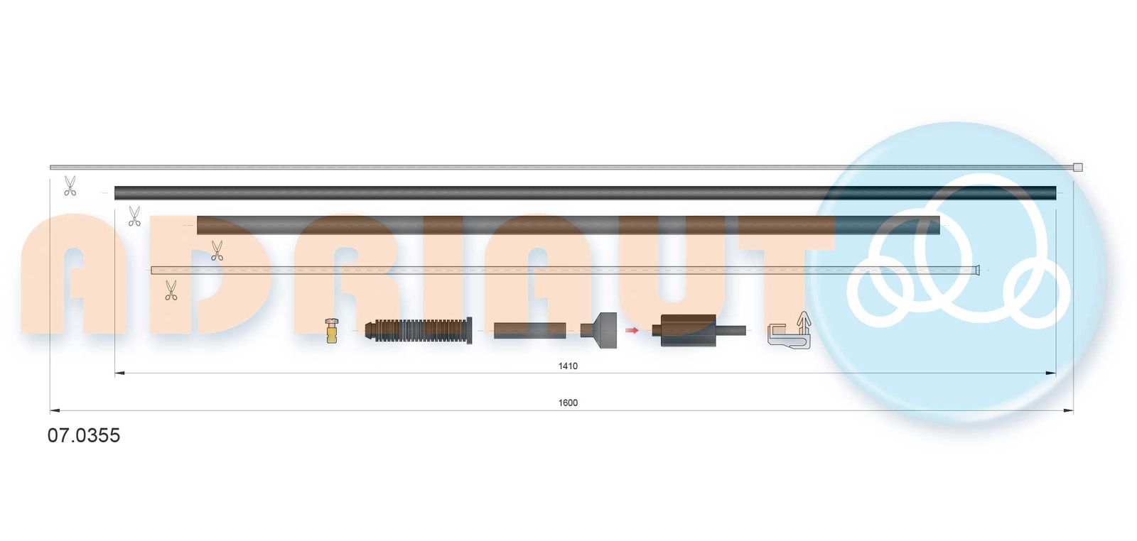 Cablu acceleratie ADRIAUTO 07.0355