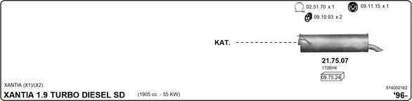 Układ wydechowy IMASAF 514000162