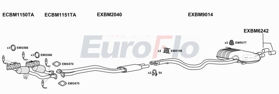 Układ wydechowy EUROFLO BMZ4305004A00