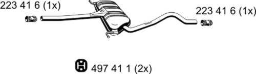 Tłumik środkowy ERNST 204217